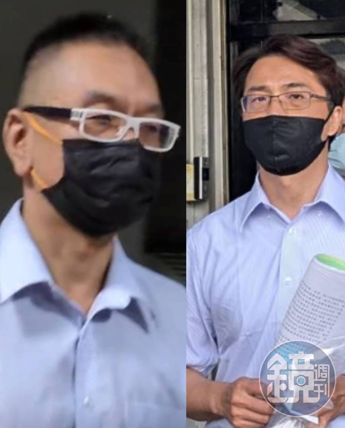 中聯總經理余凌冲(左)、廠長陳明榮(右)各400萬元、50萬元交保。(本刊資料室)