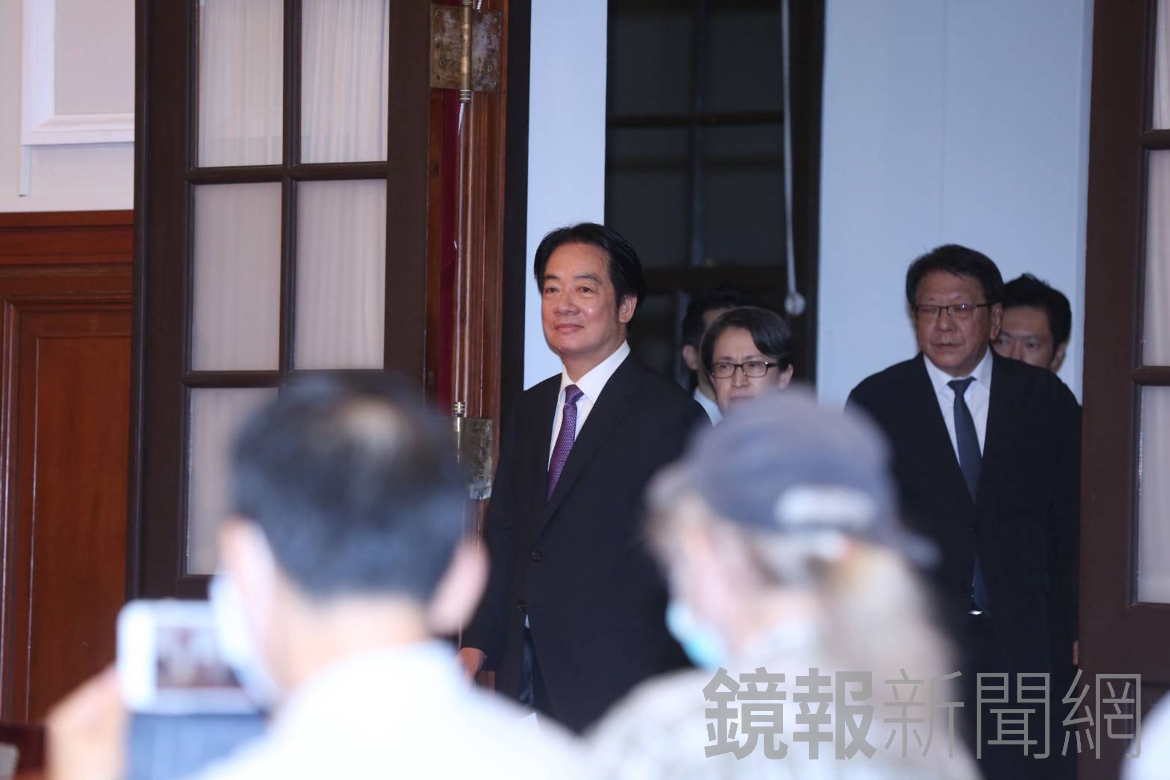 總統賴清德在開票完後針對投票結果發表公開談話。（鏡報董孟航）