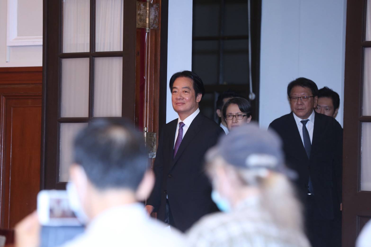 總統賴清德在開票完後針對投票結果發表公開談話。（鏡報董孟航）