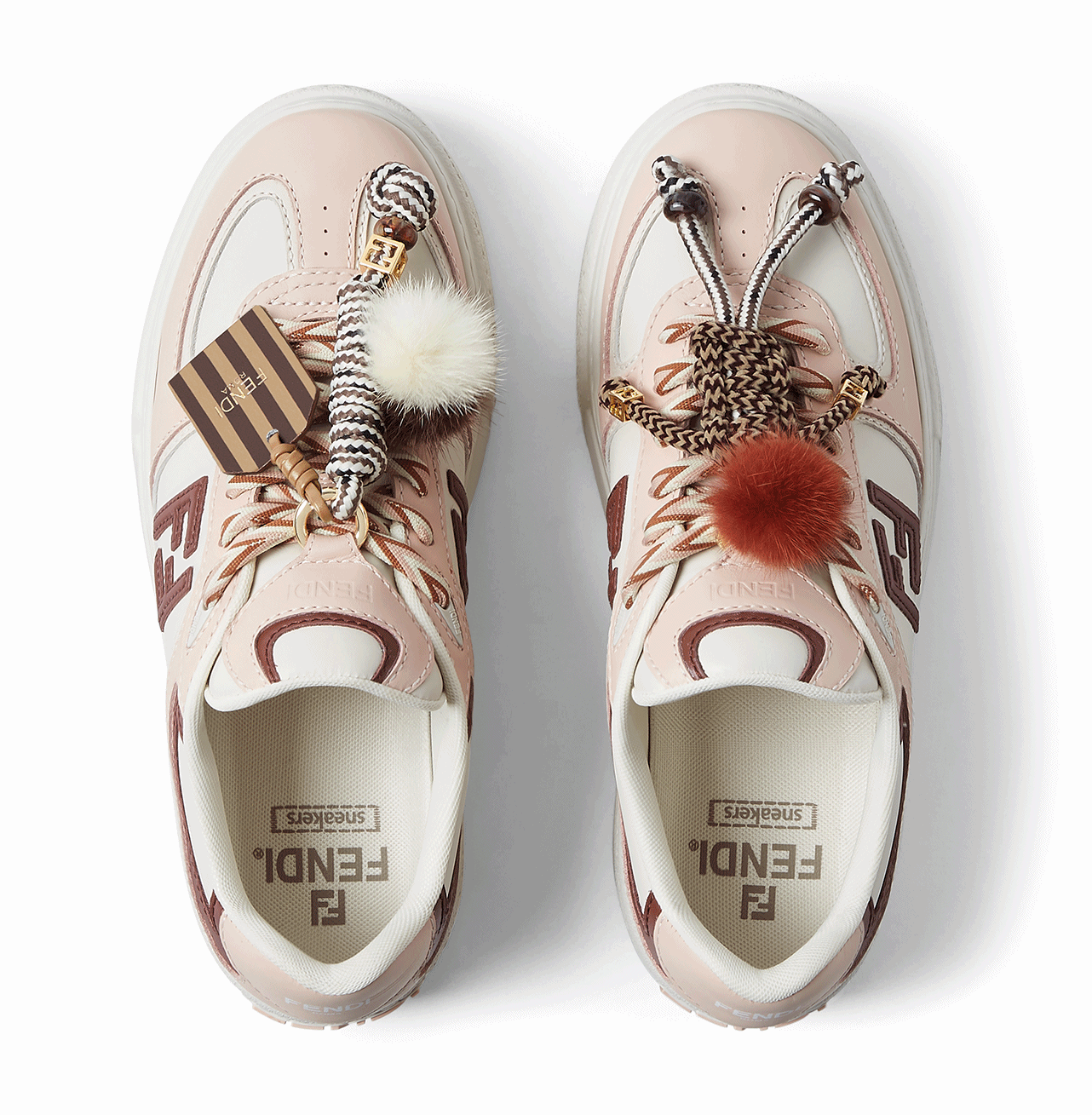 粉紅色FENDI Match運動鞋,NT$47,500。(FENDI提供)