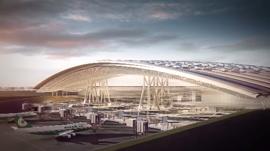 桃機T3工程目前已有接近4成的移工逃跑。（翻攝自桃園航空城YouTube）