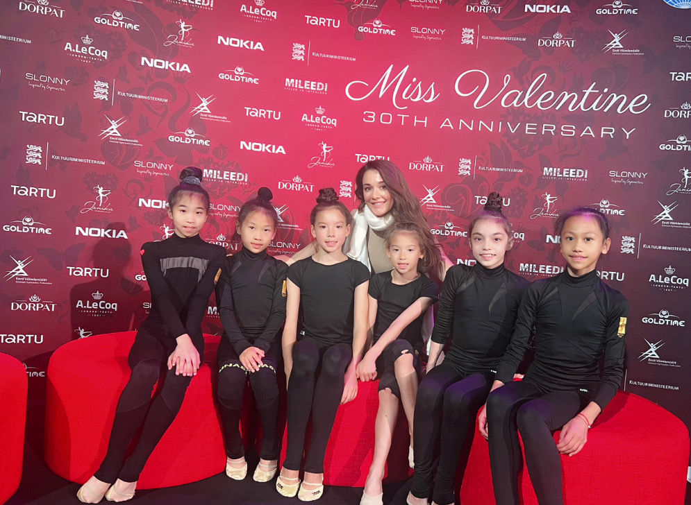 瑞莎攜瑞星小將首奪世界級體操大賽Miss Valentine台灣首3金。（瑞星韻律體操協會提供）