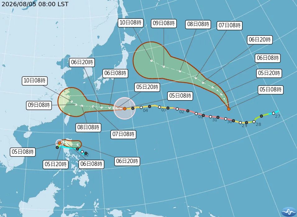 「昌鴻」將報到！西太平洋形成三颱鼎立　白海豚最新路徑曝光