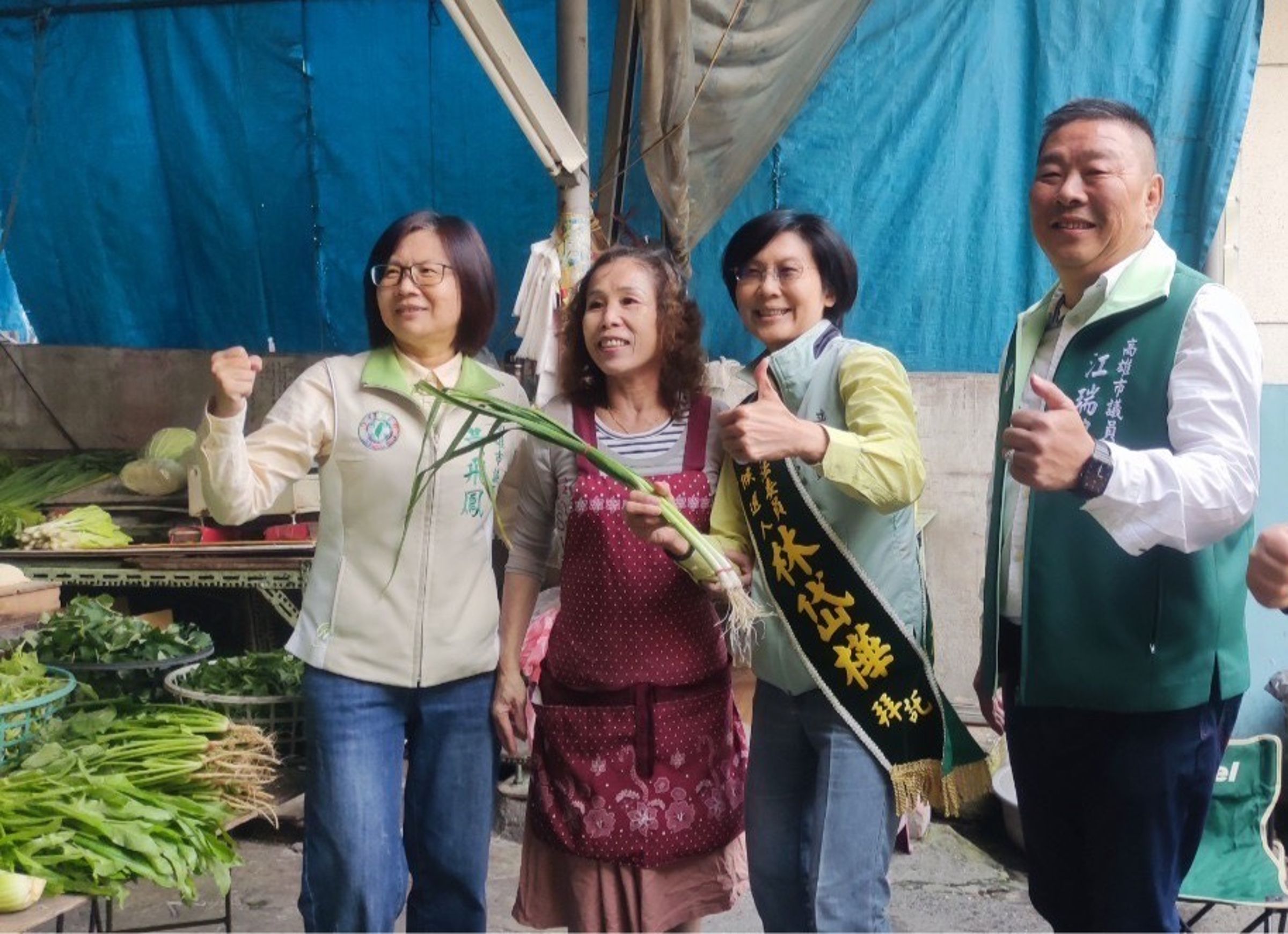 林岱樺啟動「百路萬巷挺美德」計畫,目標站遍各大小路口。(林岱樺服務處提供)
