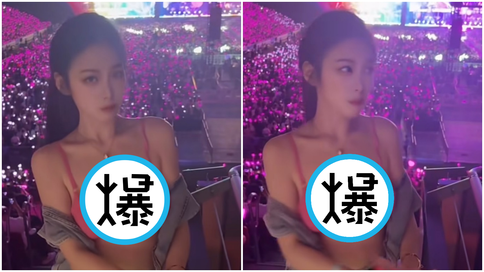 Yumi.k外套脫一半，渾圓雙球炸出。（翻攝IG@yumibb8888）