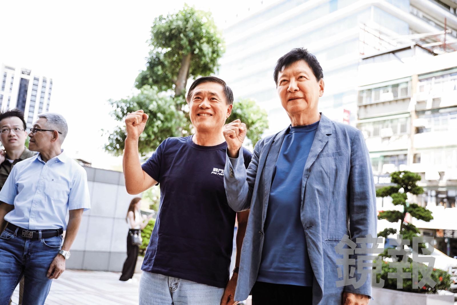 趙少康（右）是郝龍斌（左）參選黨魁的軍師。（鏡報鄒保祥）