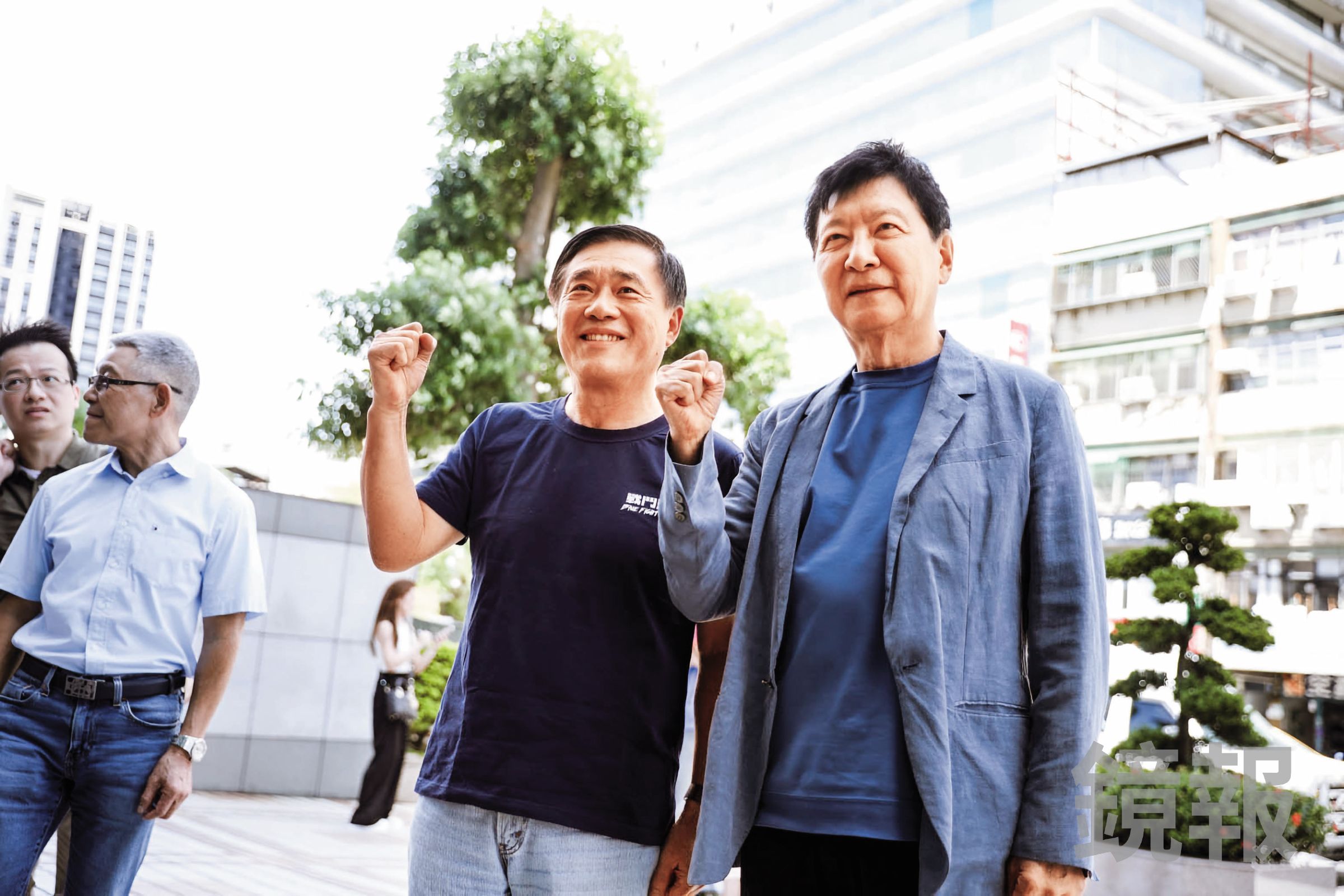 趙少康（右）是郝龍斌（左）參選黨魁的軍師。（鏡報鄒保祥）