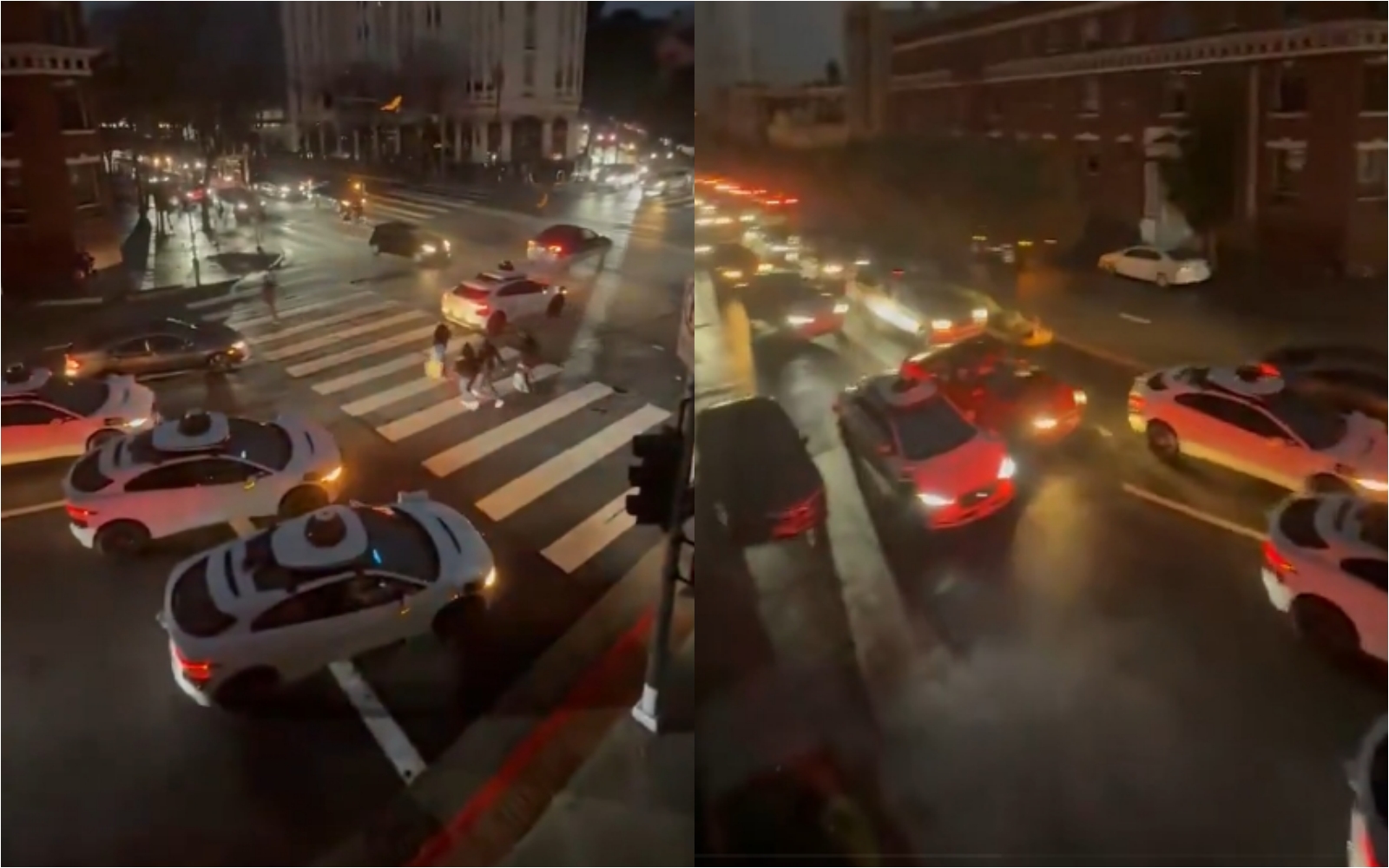 無人駕駛計程車Waymo因為舊金山大停電而停擺。（翻攝自X）