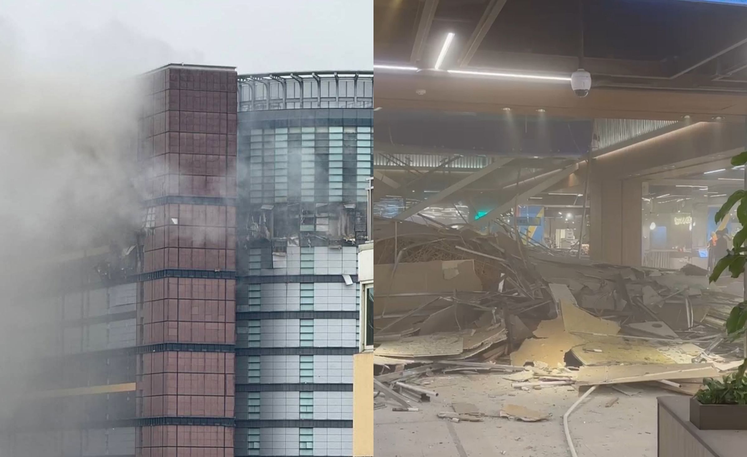 台中新光三越上午發生美食街裝修氣爆,現場滿目瘡痍,但其實這已非頭一遭。(民眾提供)