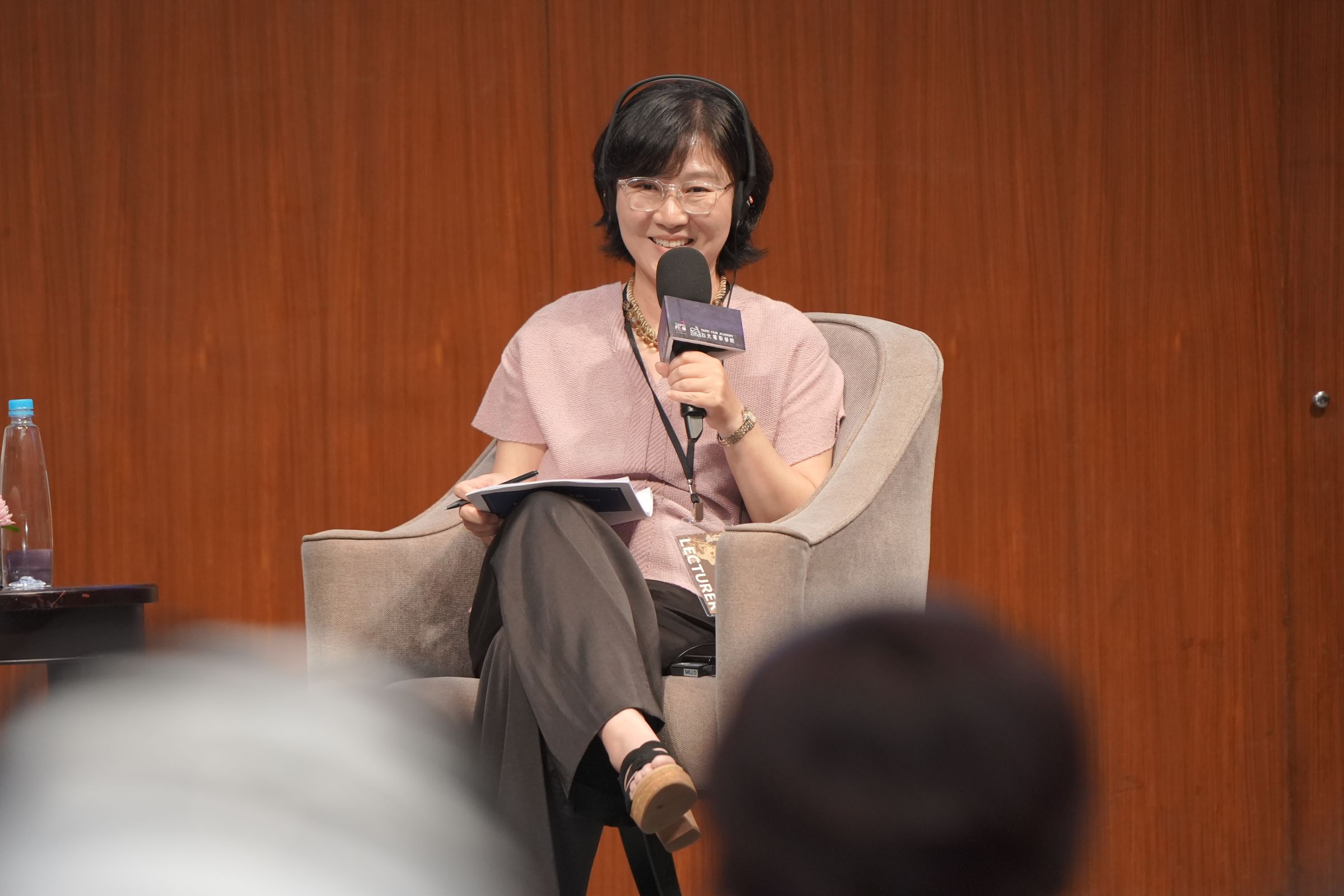 朴海英以「我內心的渴望,即是眾人的渴望」分享創作心法,強調比起追求花招,真誠與基本功更為重要。(台北市電影委員會提供)