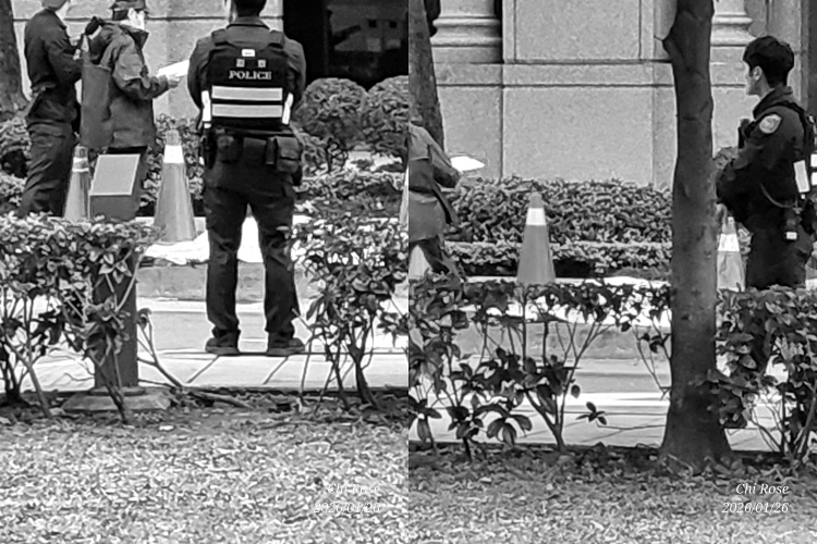 桃園市藝文特區一處社區大樓今清晨發生墜樓事件,警方已到場處理並展開調查。(翻攝自臉書/桃園大小事)