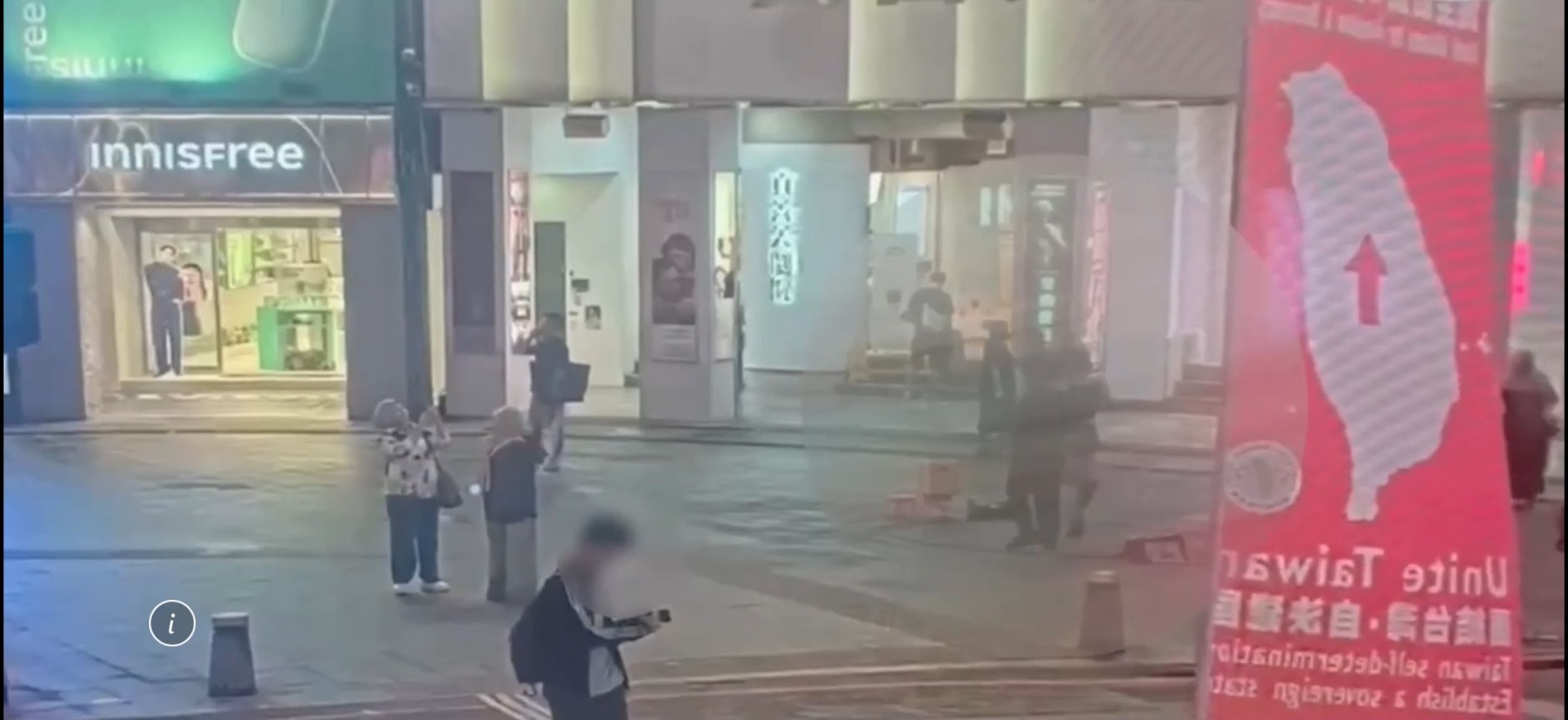 監視器拍下案發時情景。警方提供