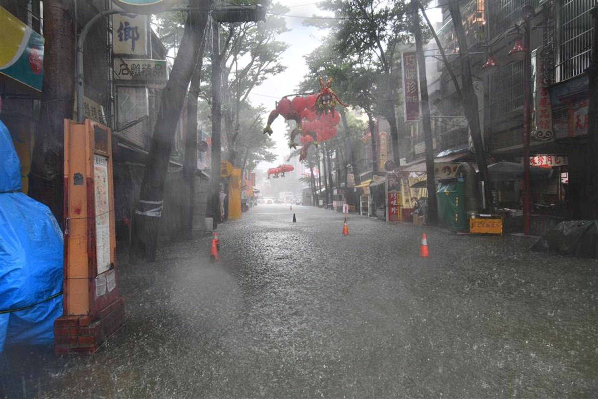 彰化今暴雨成災。（彰化縣府提供）