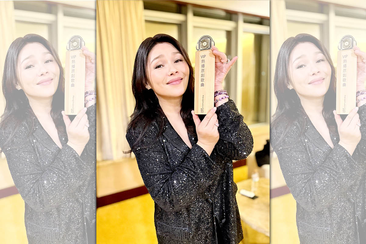 嚴淑明出席在澳門舉行的第8屆VIP音樂榜頒獎典禮。（嚴重愛美製作提供）