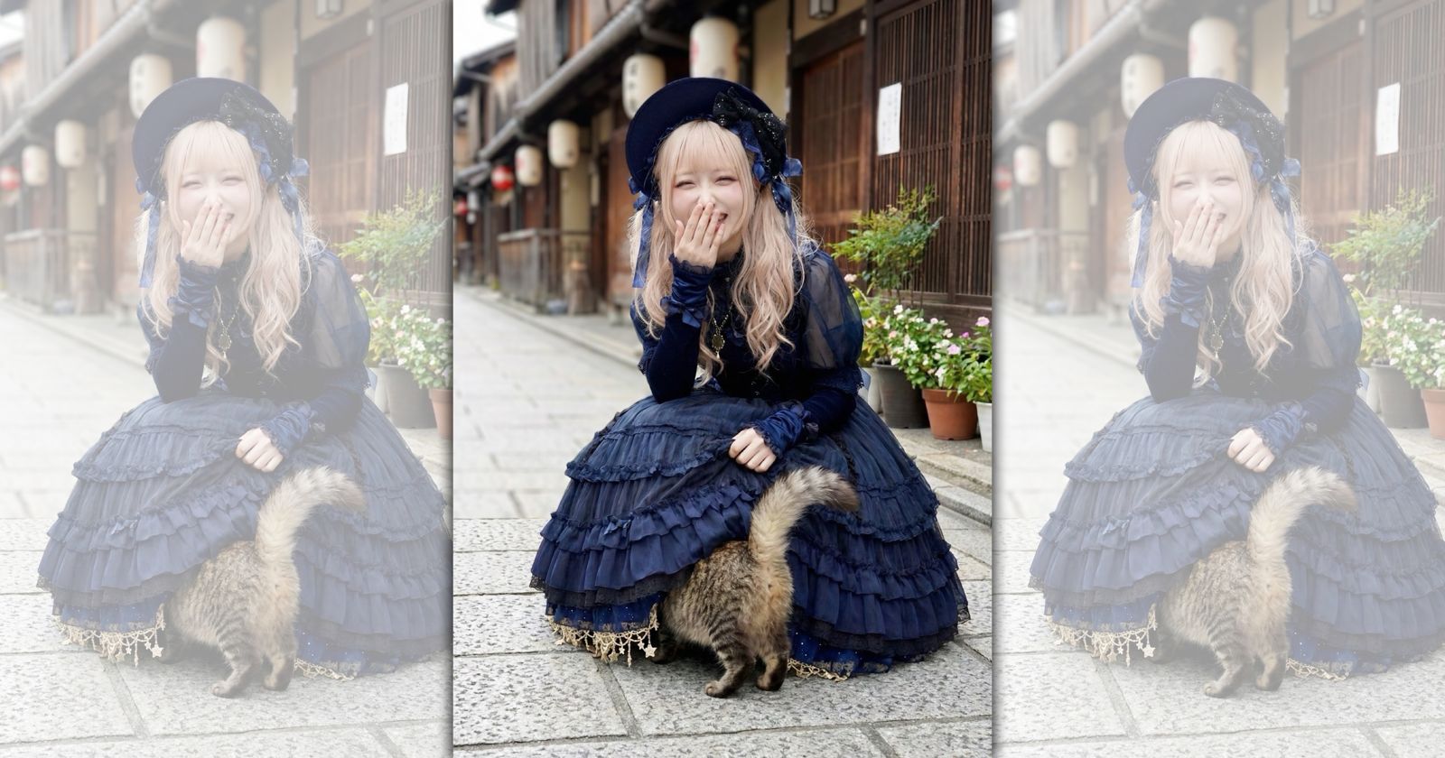 「日本正妹」蓬蓬裙被貓咪當暖桌 真實身分曝光!千萬網友看傻了