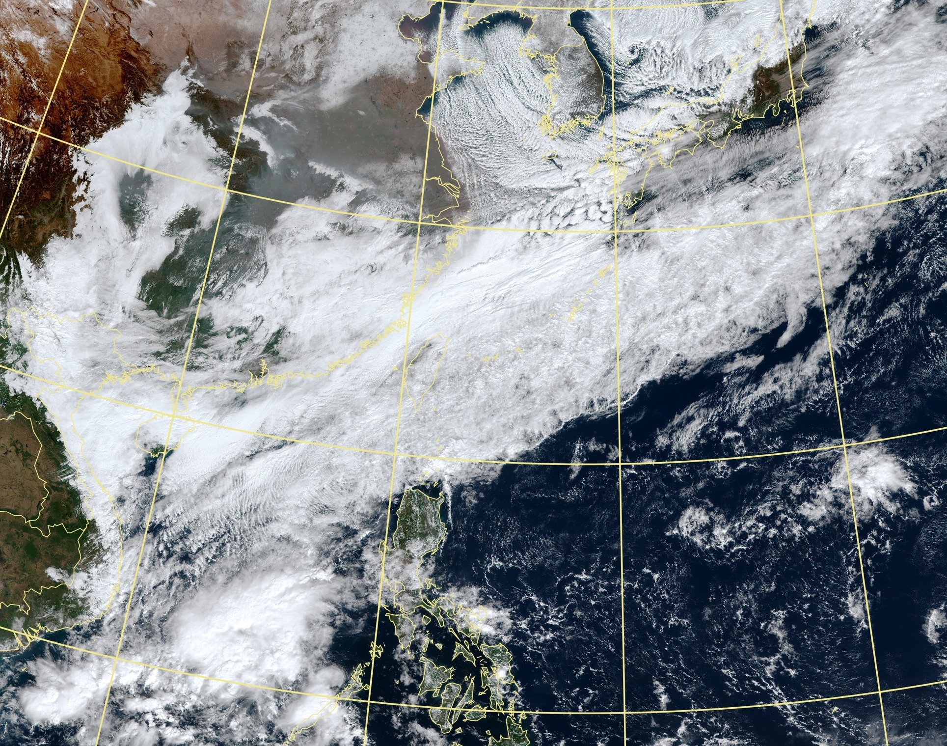 氣象粉專貼出衛星雲圖提醒，這波寒流冷空氣真的非常強。（翻攝自臉書＠台灣颱風論壇｜天氣特急）