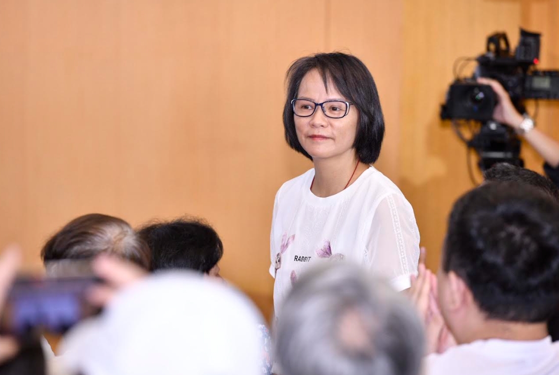北一女國文教師區桂芝。（鏡報新聞網提供）
