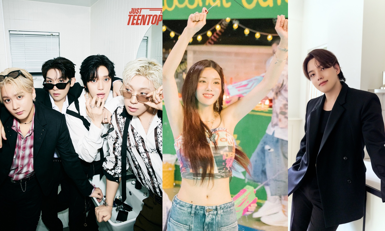 TEEN TOP、權恩妃與呂珍九將於9月下旬起輪番來台與喜愛他們的粉絲見面。（翻攝權恩妃INS、網銀國際影視、UNI Global 提供）