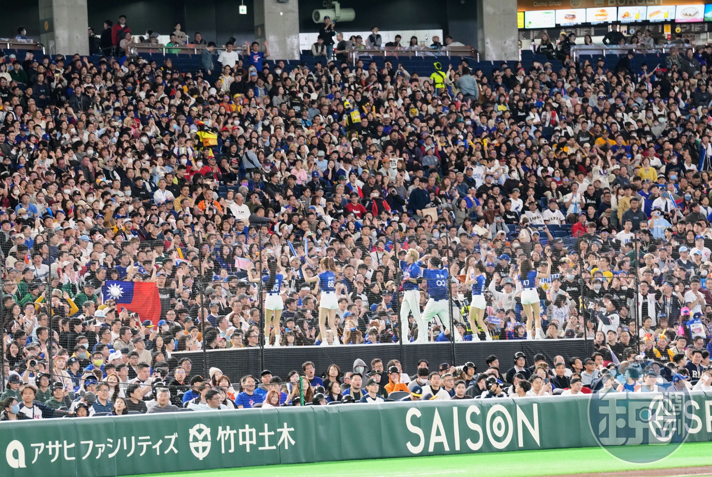 WBC在東京巨蛋開打,大批台灣球迷湧入幫台灣好手應援。
