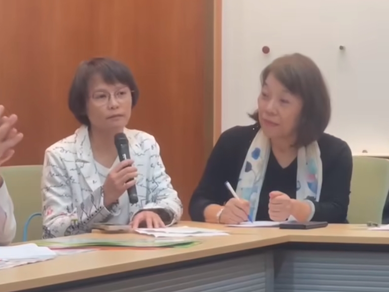 北一女教師區桂芝（左）因批評108課綱爆紅，她本人也對此回應。（翻攝自臉書）