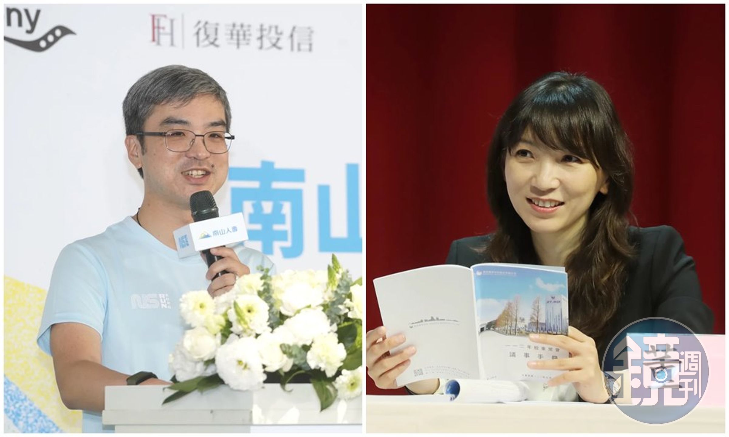 尹崇恩(右)、尹崇堯(左)姊弟近年逐步進入潤泰集團核心,各自展現專業實力。(本刊資料照)