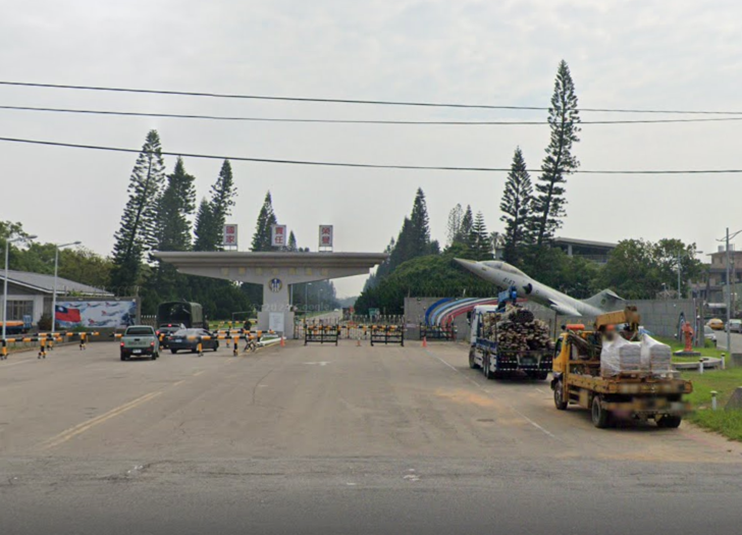 台中空軍清泉崗基地8日發生上兵打靶不慎中彈傷亡的意外。 (翻攝Google Maps)