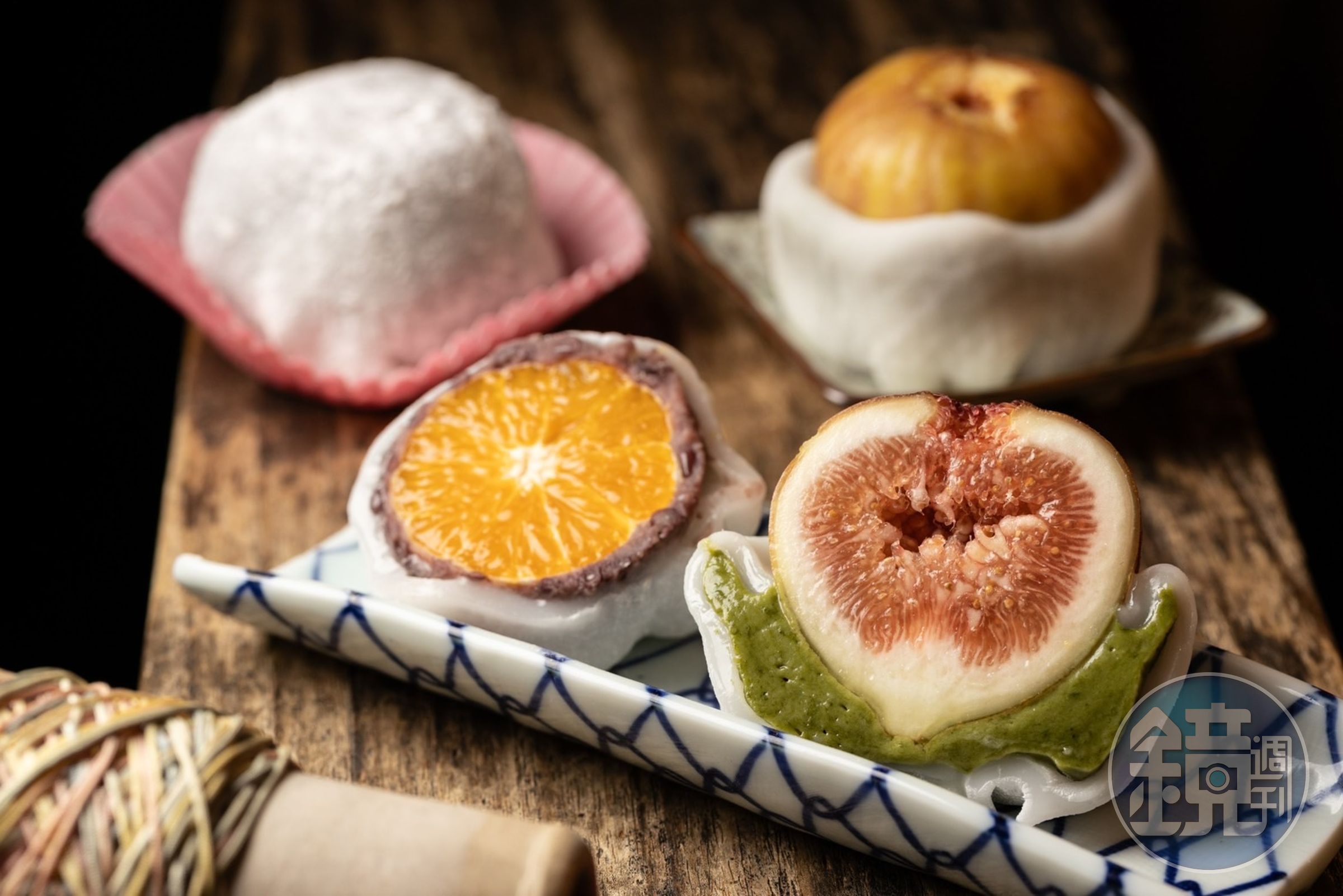 除了傳統款麻糬，「阿綿麻糬」必吃的季節水果大福，每一顆都是一百分的誠意。