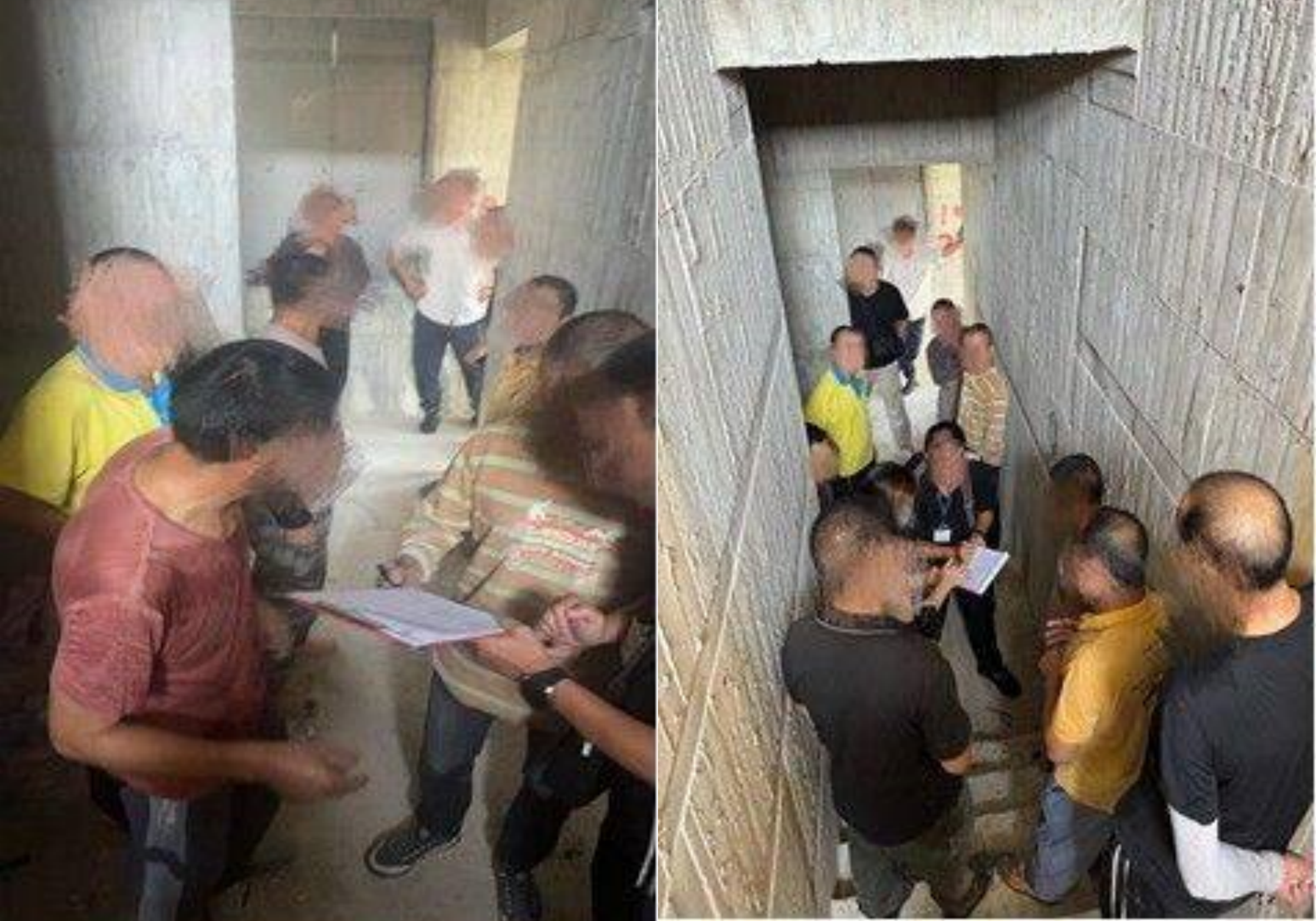 移民署在金門縣2處工地查獲13名非法打工的中國籍人士。（移民署提供）