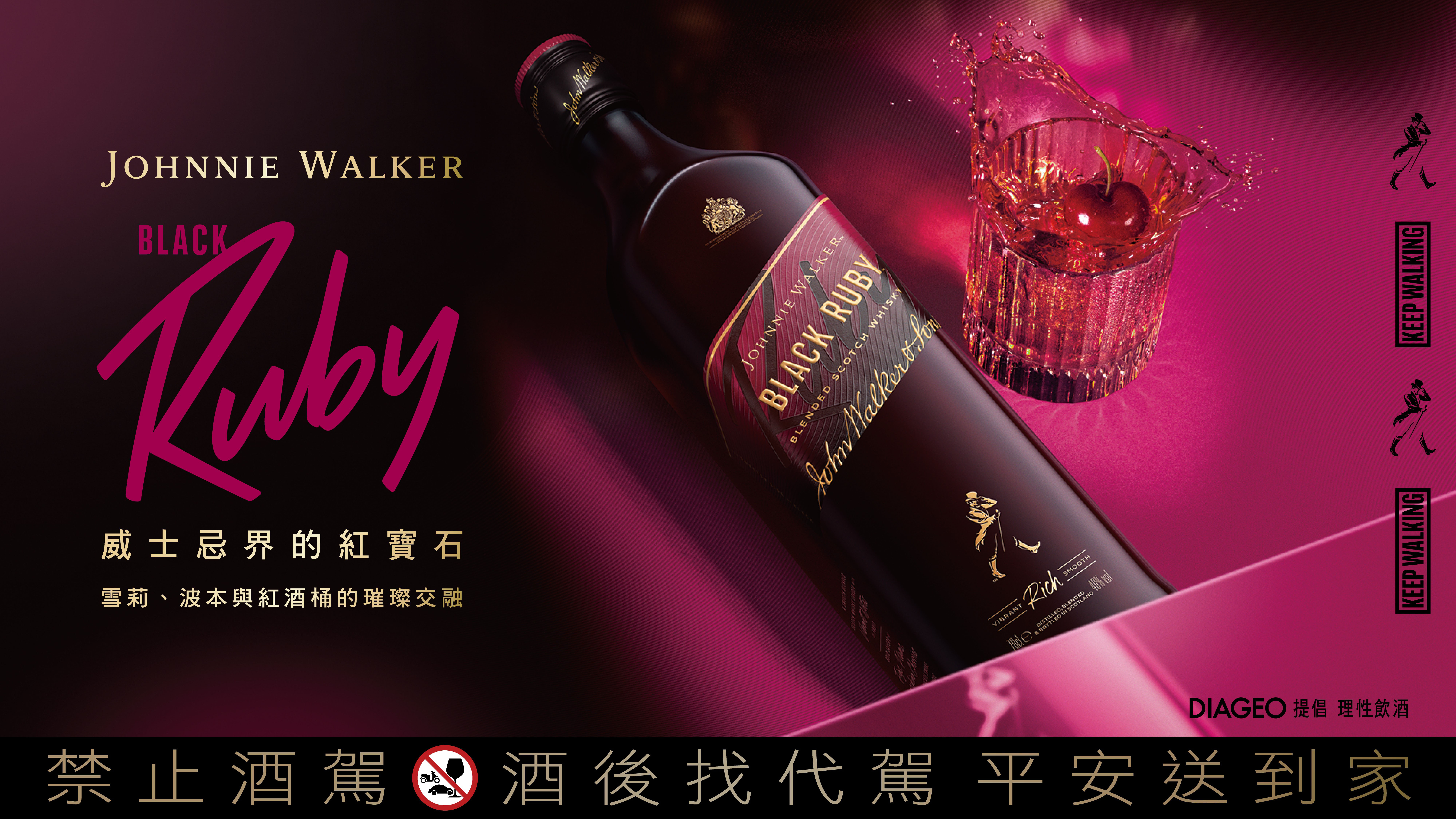風味革新專題／威士忌界的紅寶石閃耀登場！　Johnnie Walker Black Ruby 以甜美果韻反轉想像，開啟都會風味新篇章
