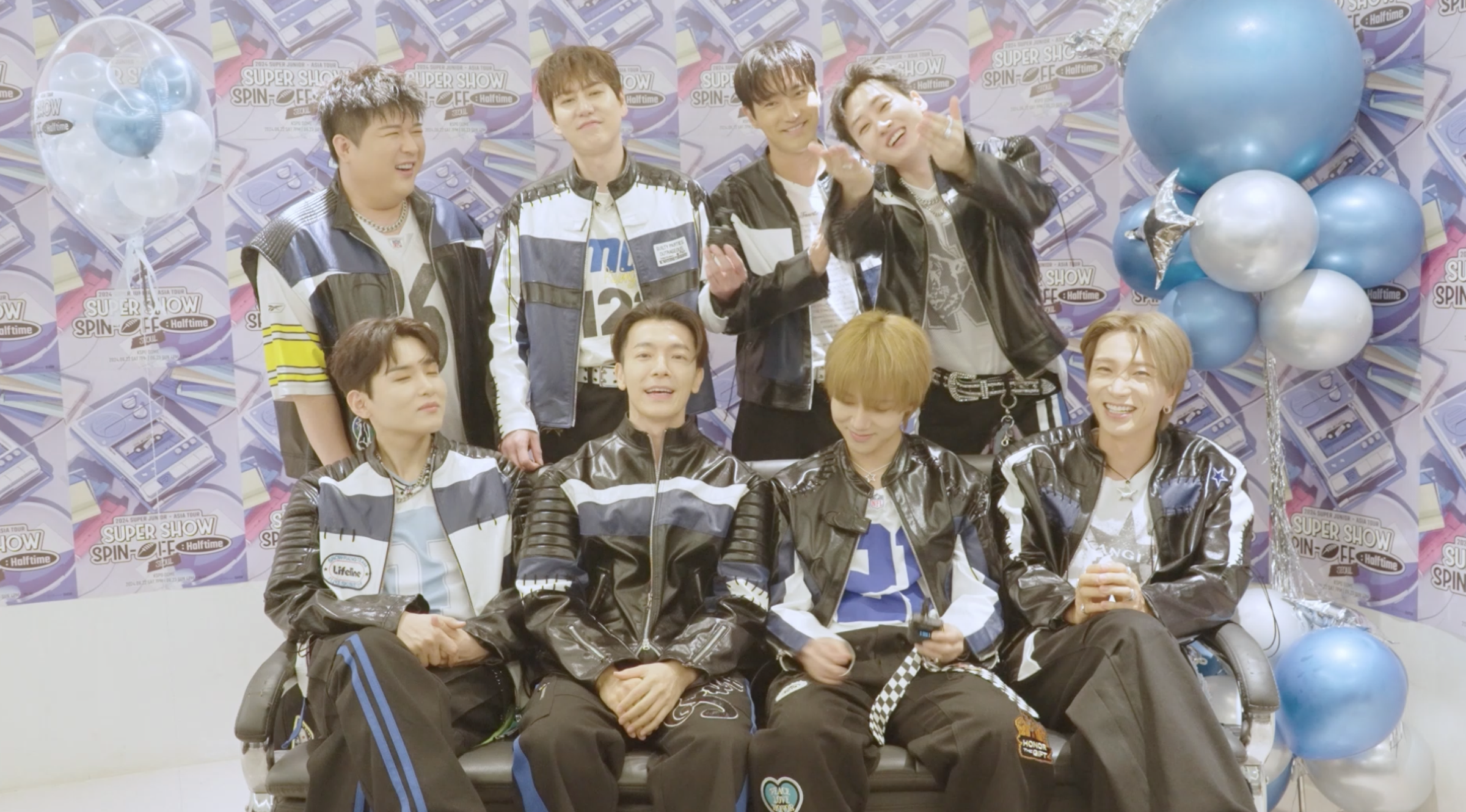 SUPER JUNIOR 感謝台灣E.L.F.支持,讓他們可以在台北小巨蛋連開三天演唱會,銀赫大送飛吻喊:「老婆!」(截圖自影片)