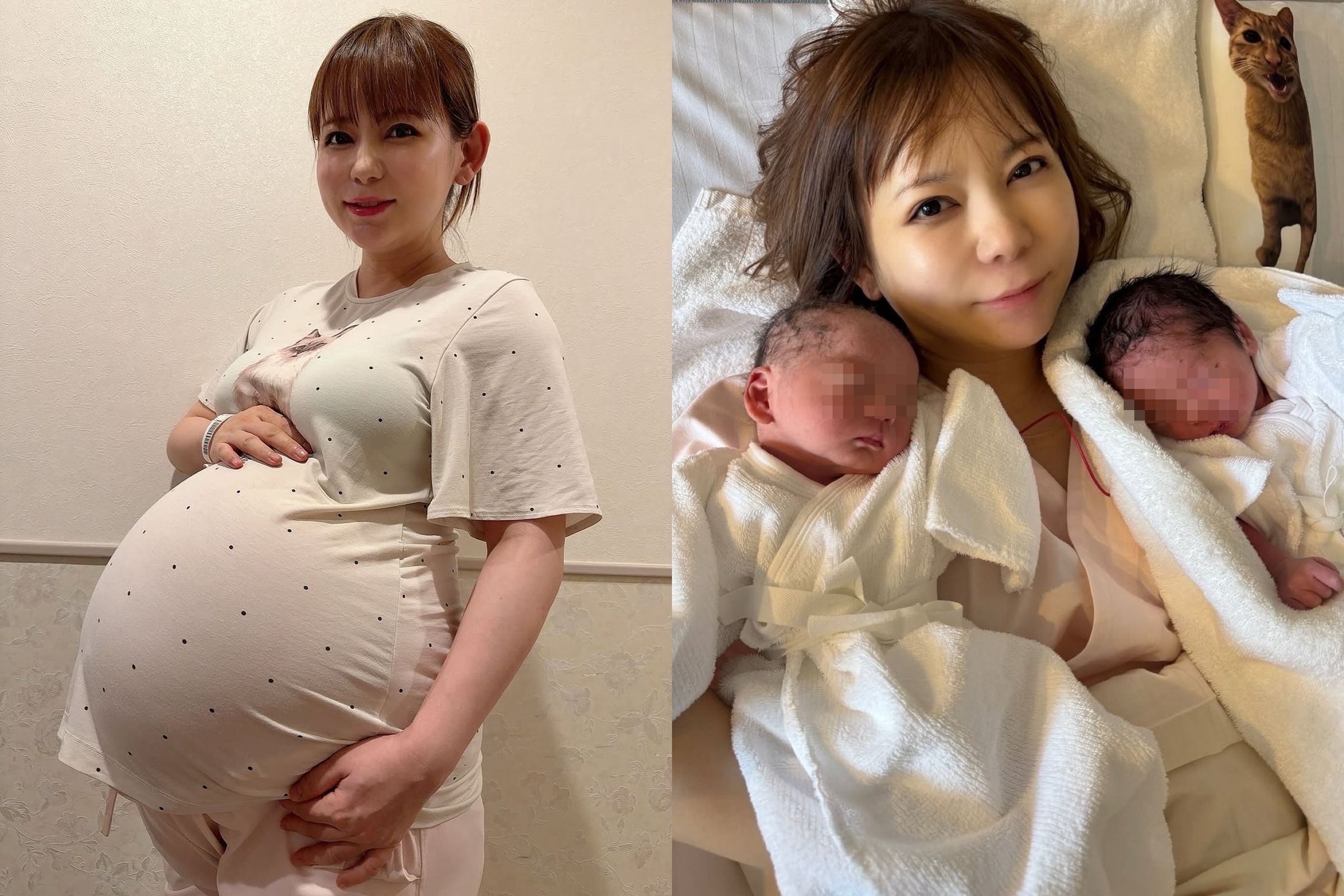 日本藝人中川翔子今順產，生下雙胞胎男嬰。（翻攝自shoko55mmts IG）