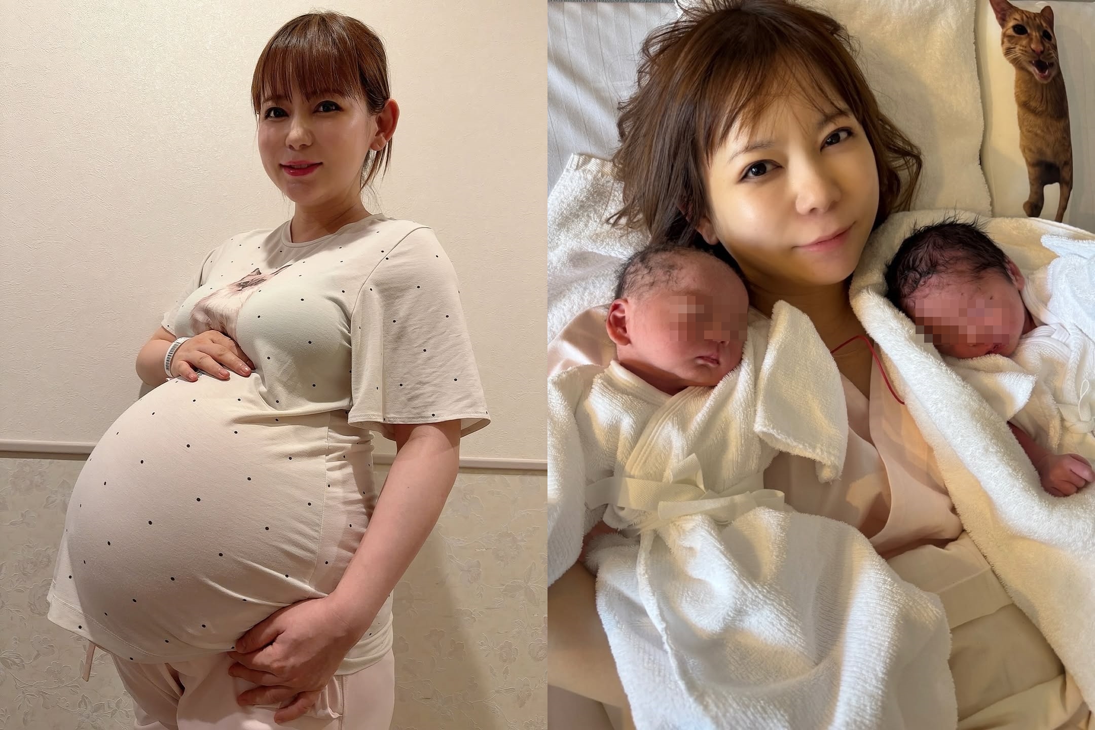 日本藝人中川翔子今順產，生下雙胞胎男嬰。（翻攝自shoko55mmts IG）