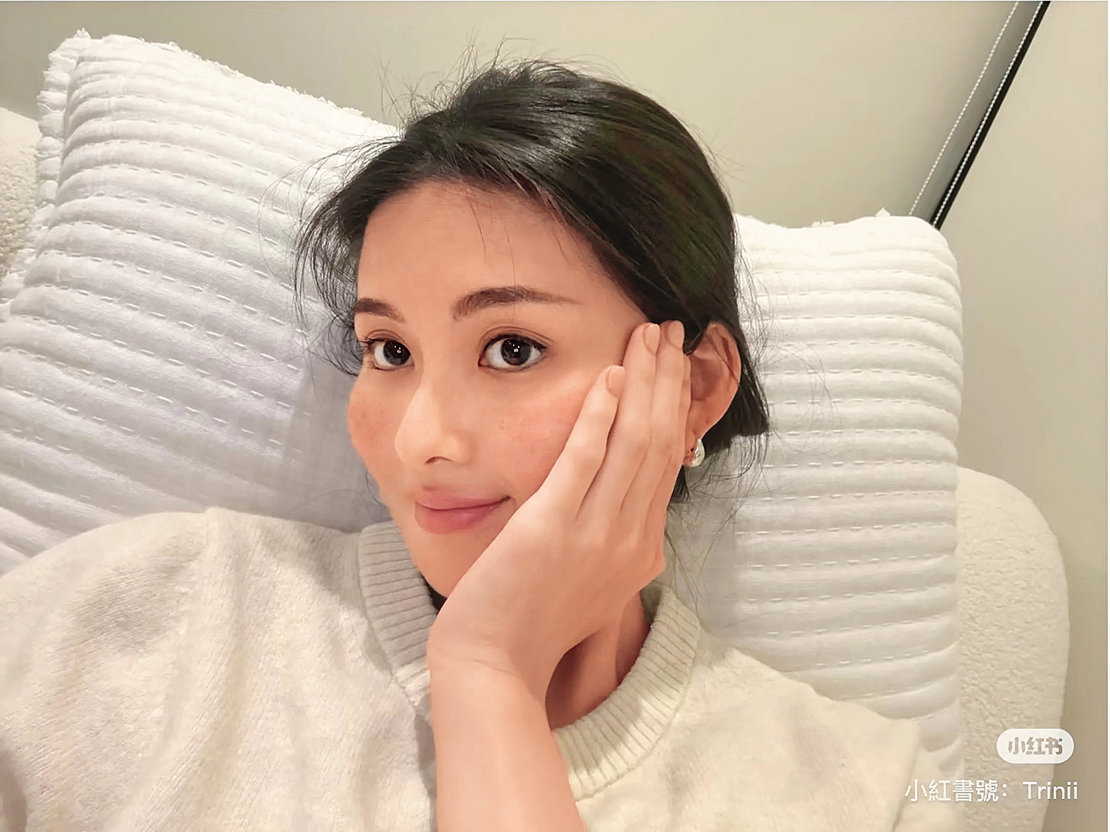 廖思惟分享自己得了玫瑰疹，也暖心回覆網友的留言和意見。	（翻攝自廖思惟小紅書）