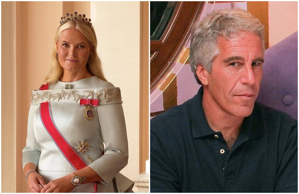 挪威王儲妃梅特瑪麗特(左圖)在艾普斯坦(右圖)相關文件中,名字出現超過千次。(翻攝royalcourt.no/britannica.com)