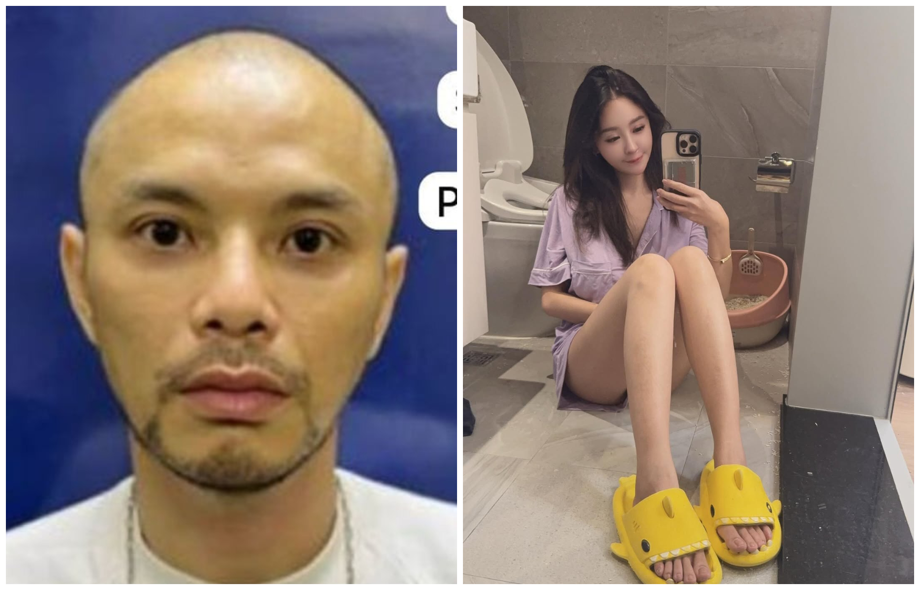 黃明志（左圖）捲入謝侑芯（右圖）命案，目前已交保。（翻攝《中國報》、謝侑芯 IG）