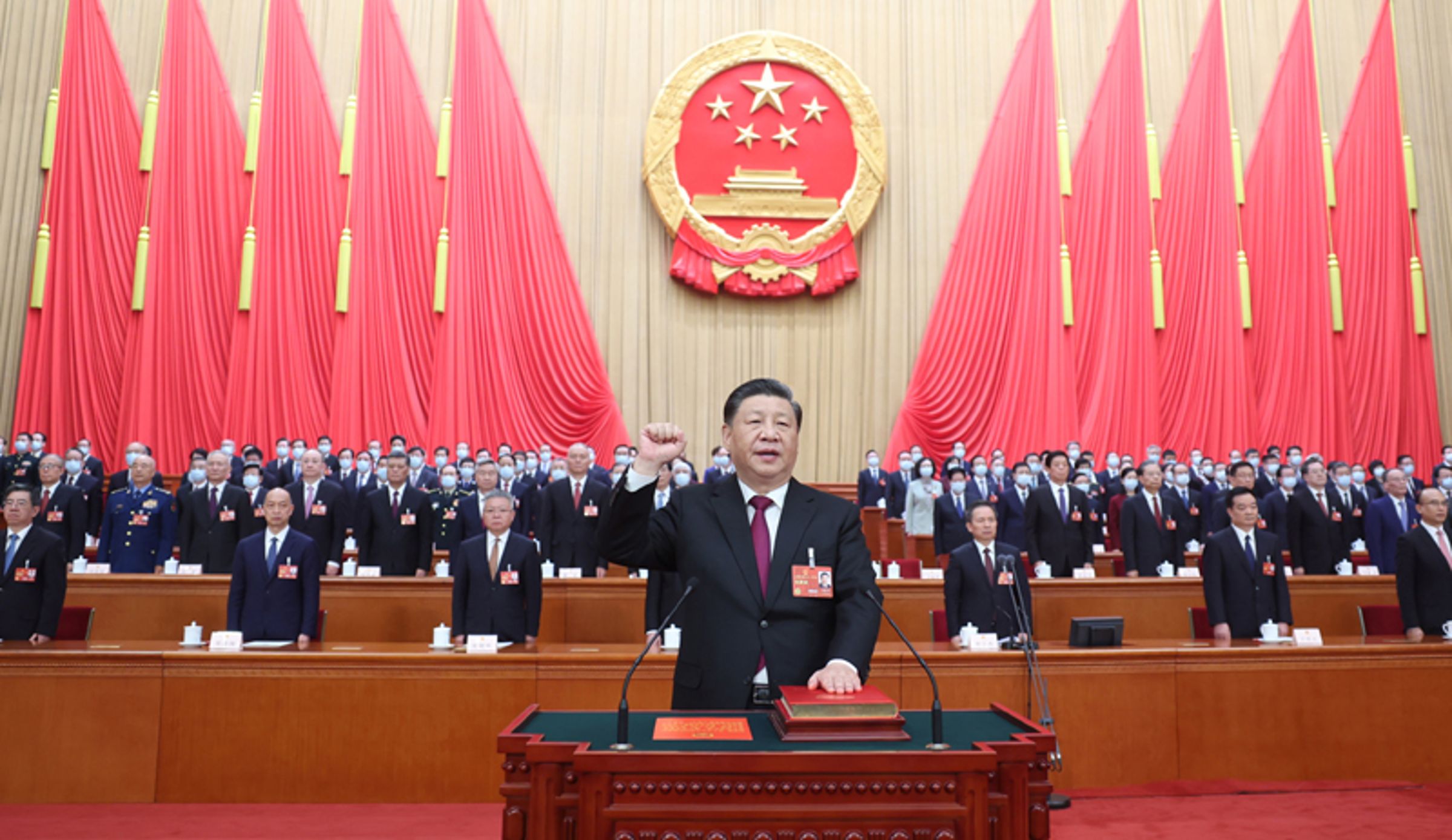 習近平去年3月全票當選中國國家主席,相關報導獲得中國新聞獎特別獎。(翻攝自新華社)