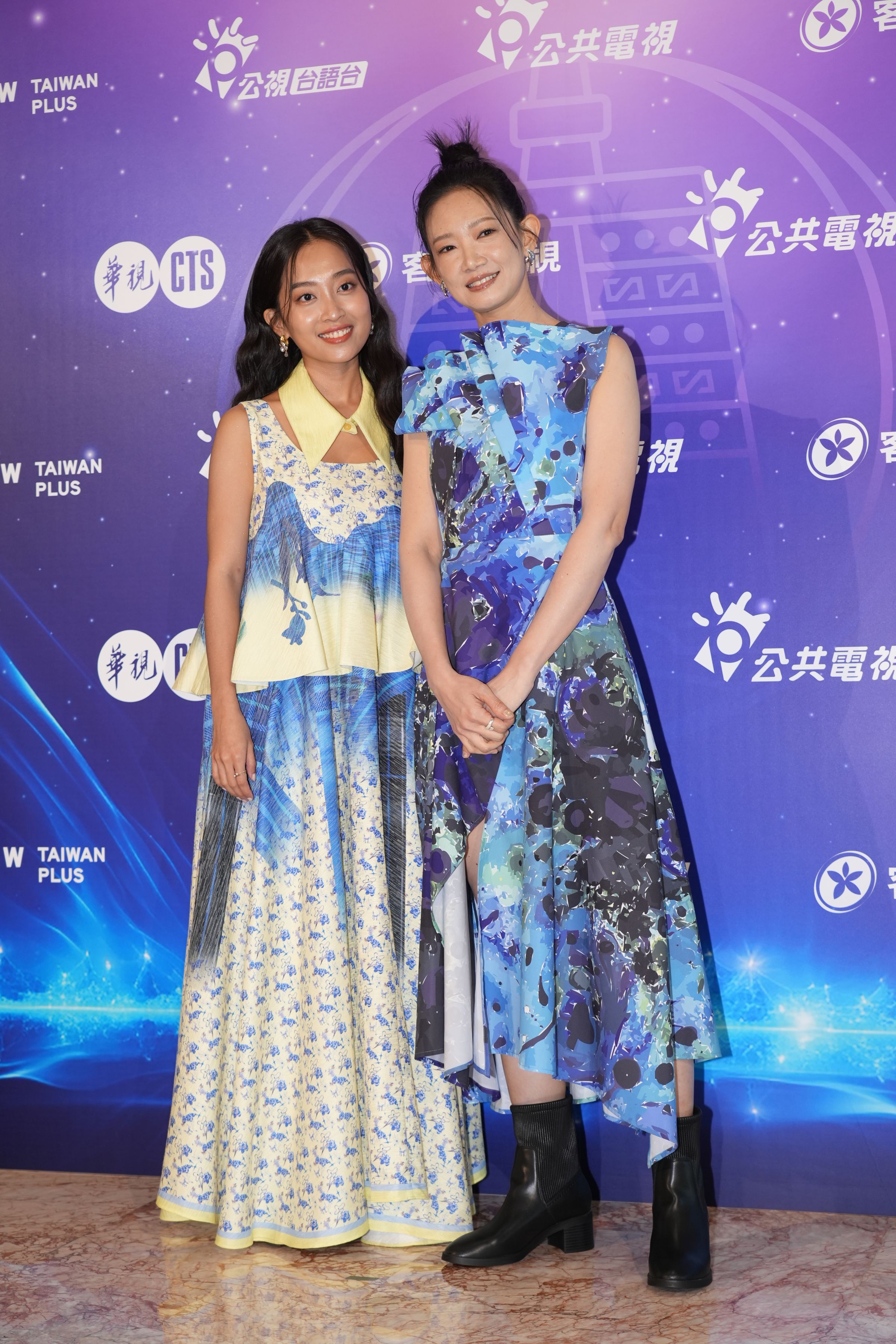 吳奕蓉和楊富江今出席公視金鐘入圍茶敘。