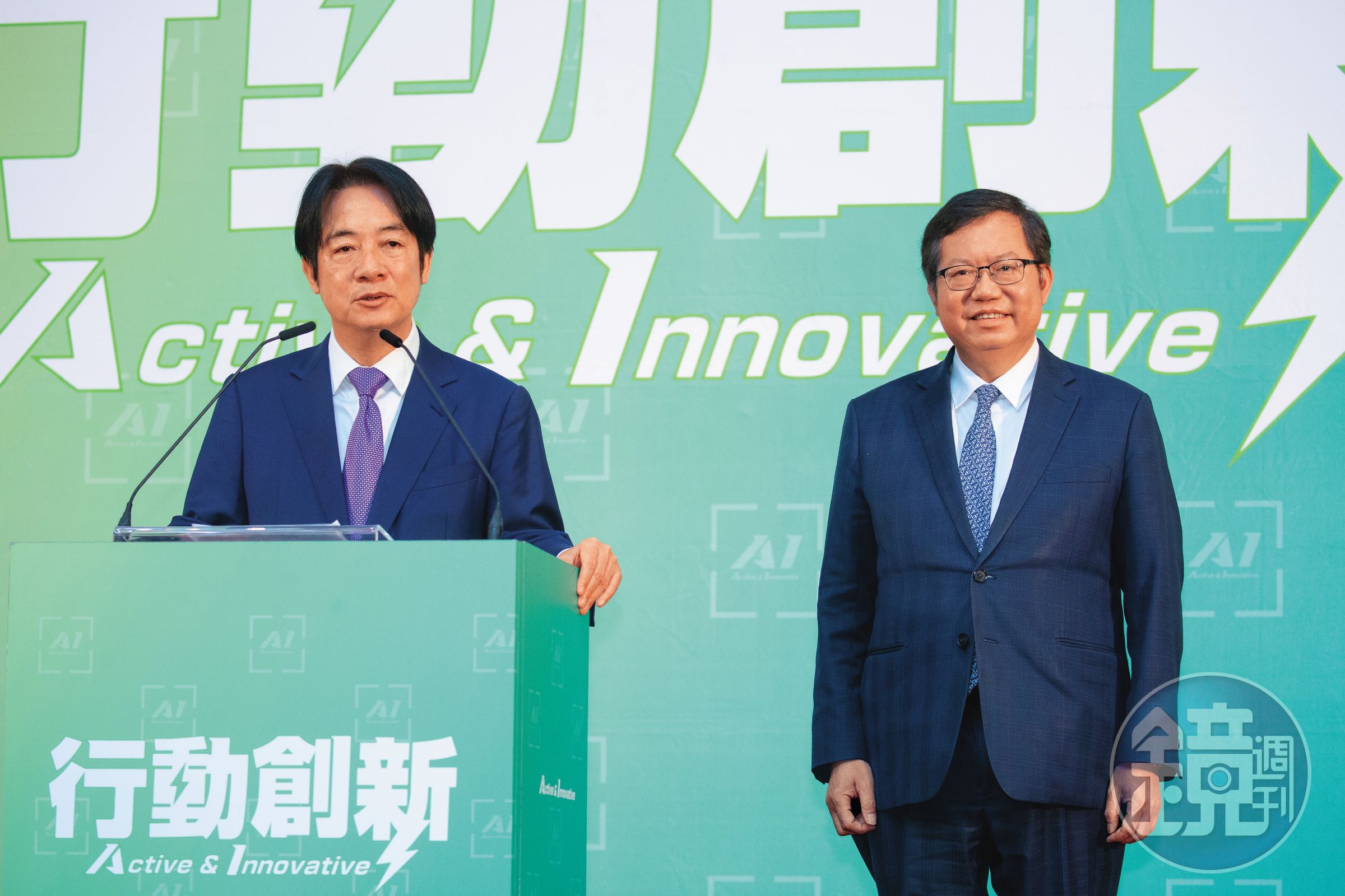 鄭文燦(右)遭聲押不成改交保後,總統賴清德(左)強調,檢調不分黨派,不問何人,只要涉及非法都應查辦,勿枉勿縱。