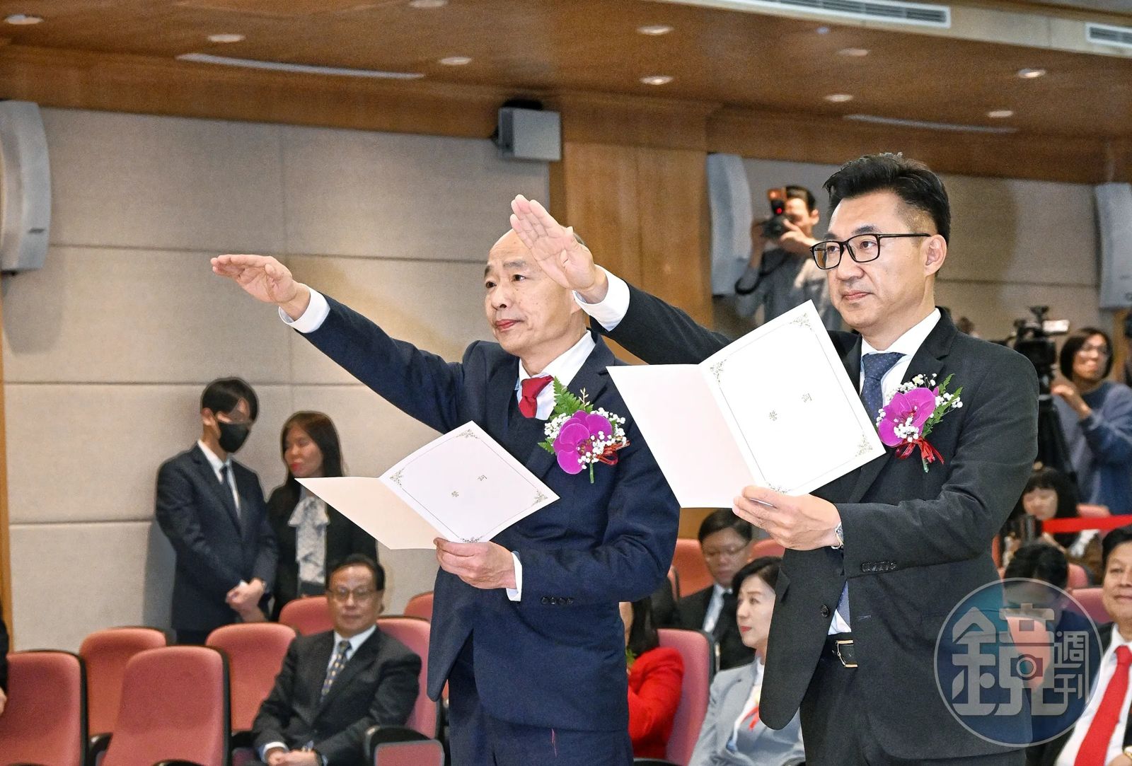 韓國瑜（左）和江啟臣（右）現為立法院正副院長。（圖／鏡週刊）
