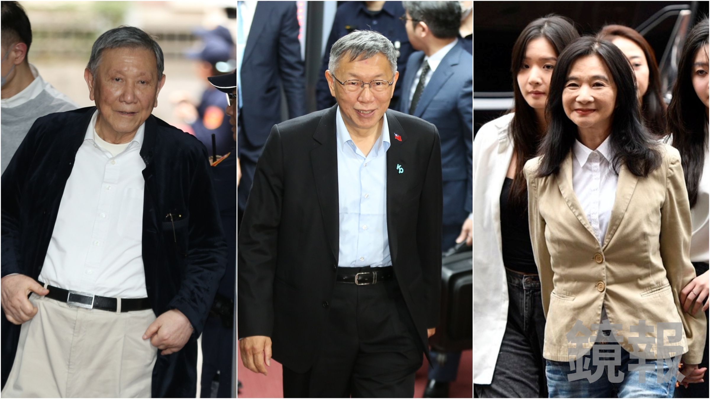 柯文哲維持7千萬交保,沈慶京、應曉薇加保3千萬。(鏡報姜永年)