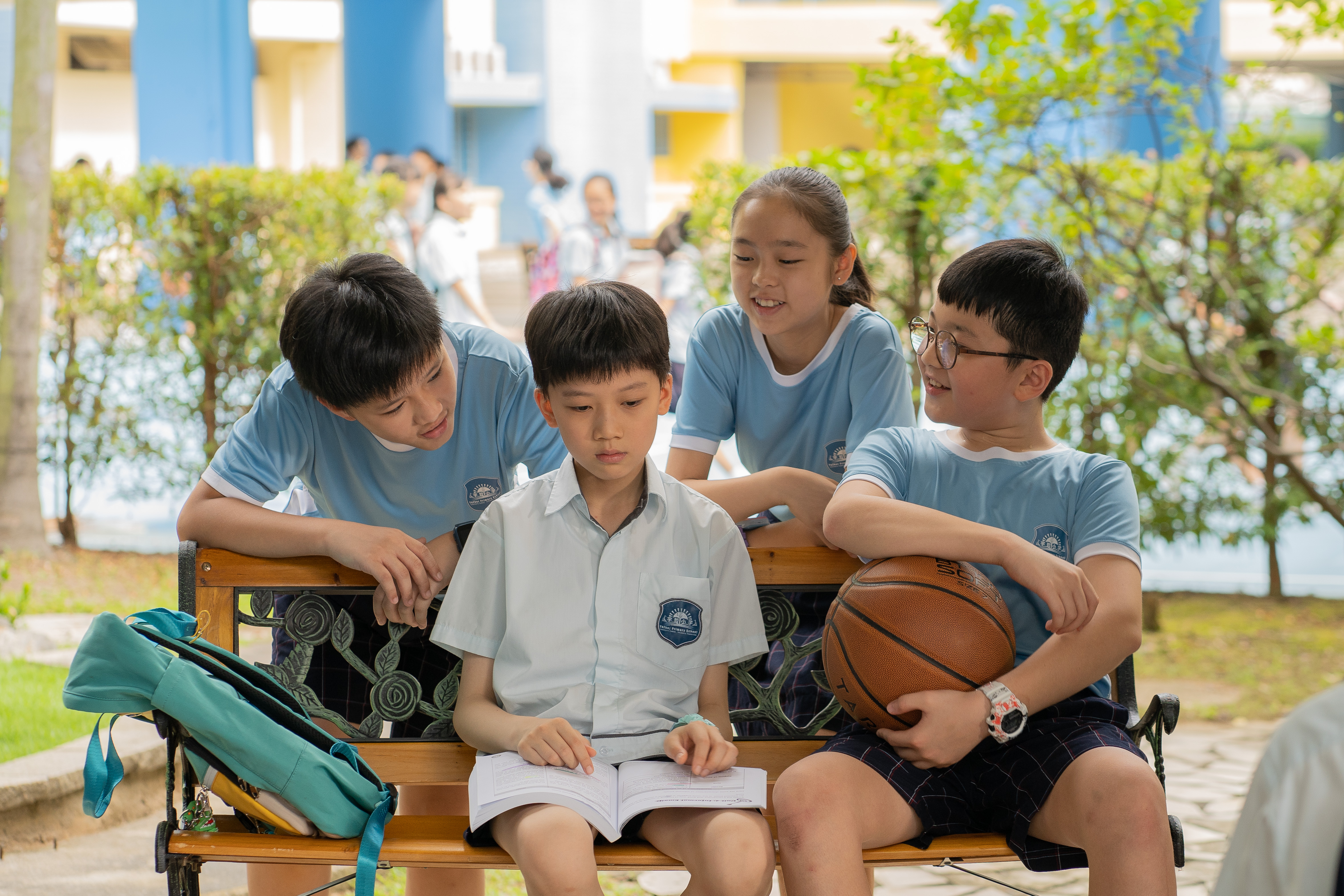 《小孩不笨3》童星經海選，主演的4個童星通過層層關卡。左起江松恒 、周俞辰、 吳委恩 、黃智揚。（華映娛樂提供）