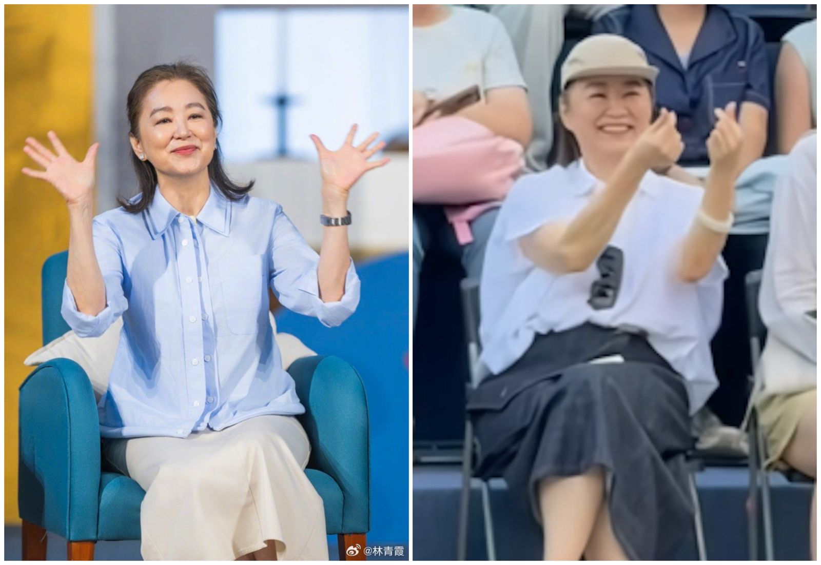 71歲林青霞野生現蹤!勾閨密踩街 比心喊「我愛你」寵粉