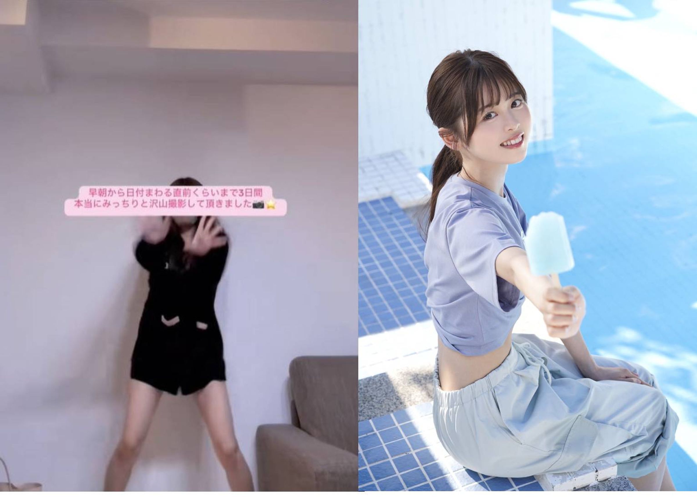 櫻乃莉乃就是先前在TikTok蒙臉跳舞的網紅，其實她也曾經當過偶像藝人。（翻攝X／@sakurano_rino）