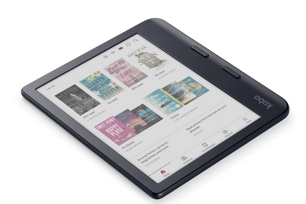 Kobo彩色電子書閱讀器首賣超乎預期，郭明錤看好樂天加速採用元太最新彩色電子紙技術。（翻攝自Rakuten Kobo官網）