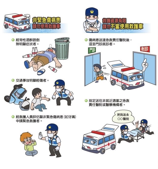消防署呼籲民眾珍惜救護資源。(消防署提供)