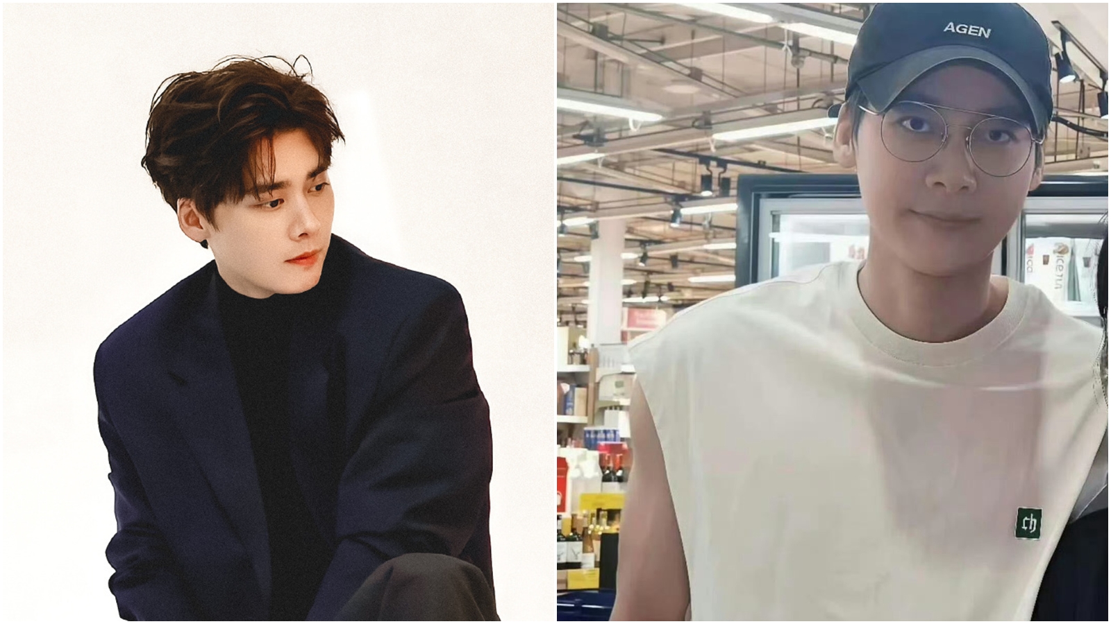 李易峰因為嫖娼毀了演藝事業，右圖為今年8月被路人偶遇的合影。（翻攝自微博）