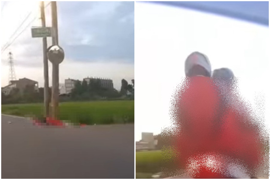 桃園2名高中生雙載車禍雙亡。（翻攝畫面）