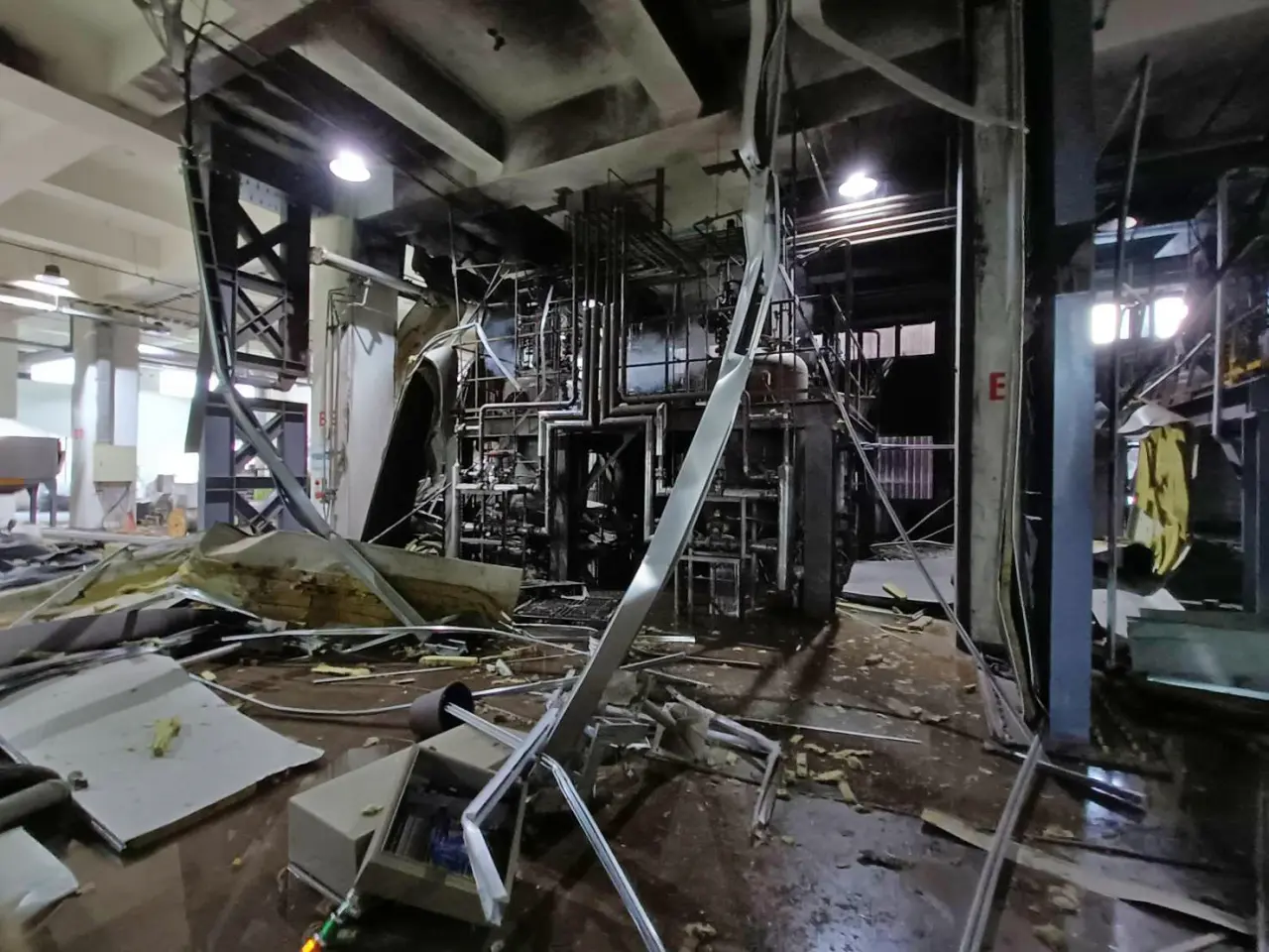 今天下午4點多左右，台南市柳營區有工廠突然發生氣爆事件。（翻攝自網路）