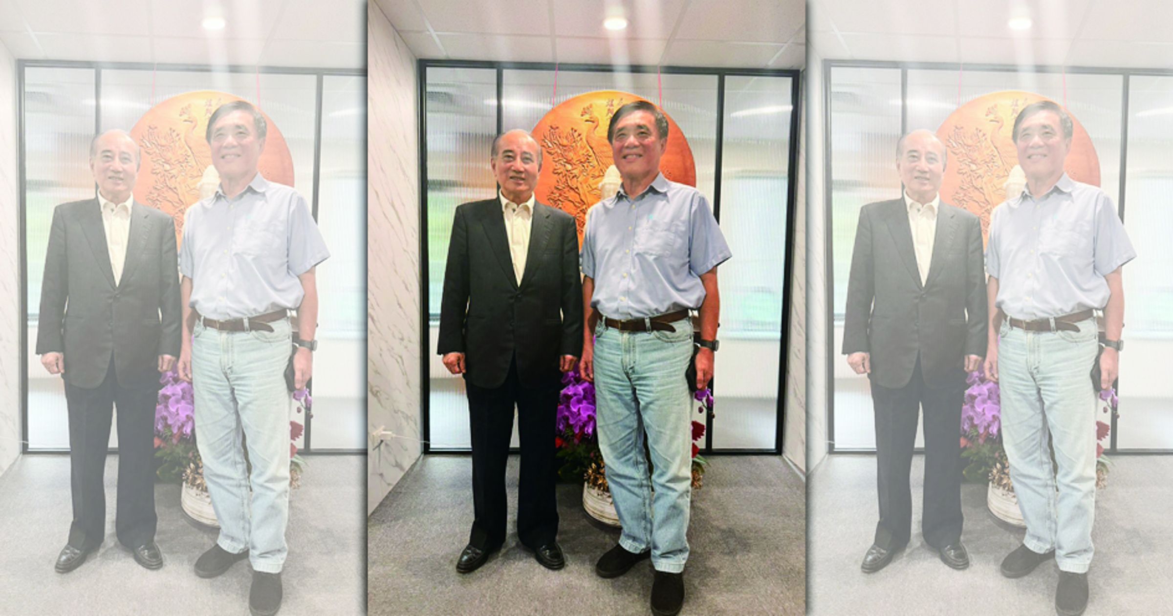 郝龍斌今po出與前立法院長王金平合照。（翻攝郝龍斌臉書）