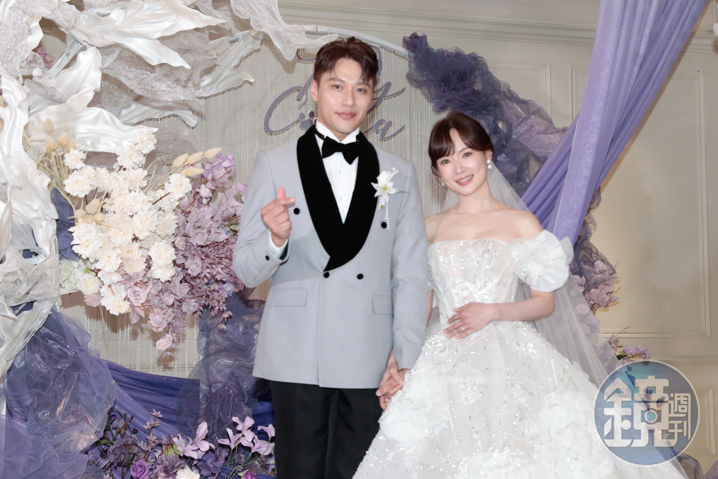 張睿家在登記結婚6年後,終於和黃安若舉行婚禮。